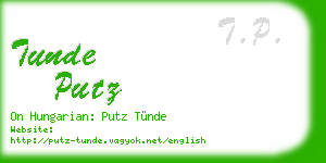 tunde putz business card